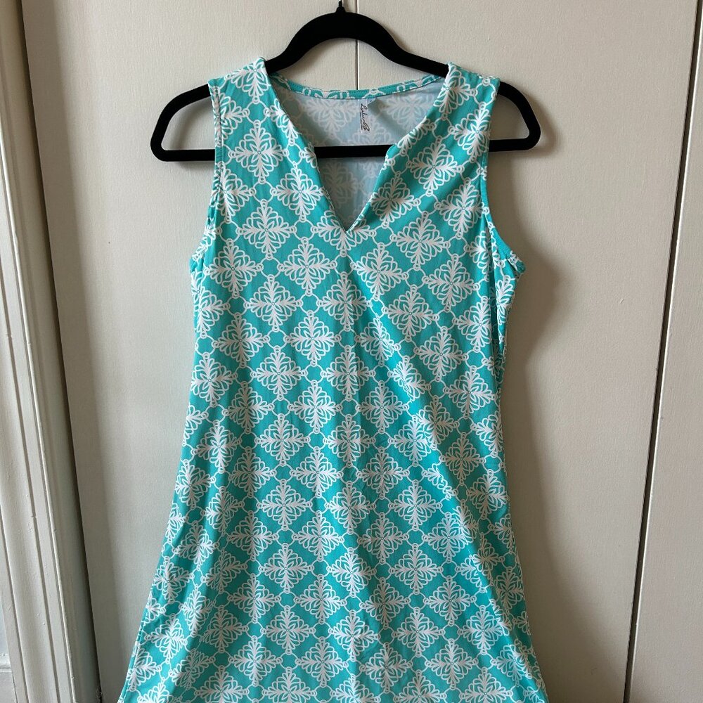Bright Blue Lulu-B V-Neck Summer/Outdoor Dress
